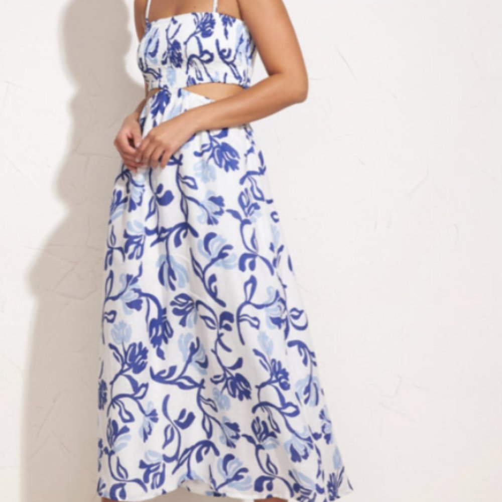 Faithful the Brand Ensola Floral Print Tayari Midi Dress